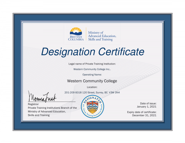 designation-certificates-western-community-college