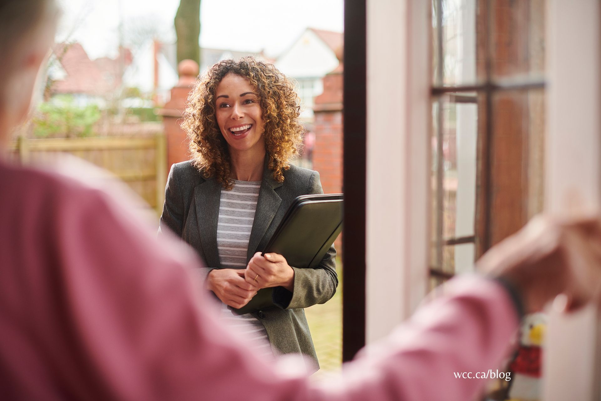 An illustration of a support worker engaging with its client